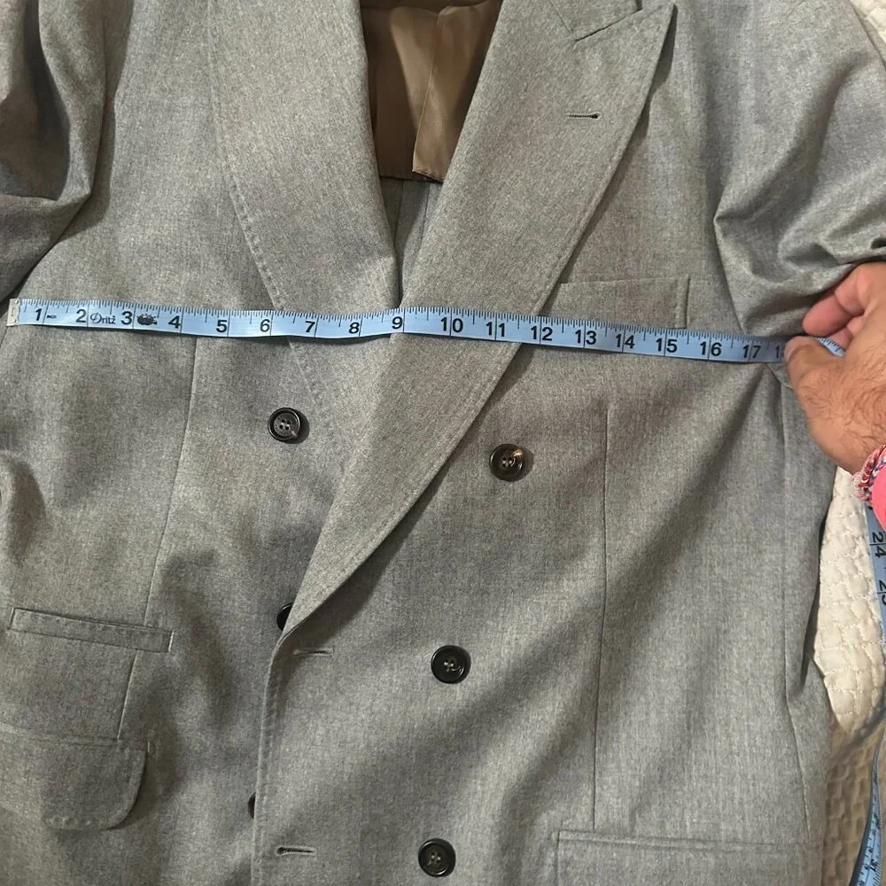 Brunello Cucinelli Grey Double Breasted Jacket